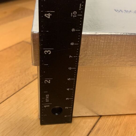 Authentic Bergdorf Goodman Logo EMPTY silver cardboard Gift box - Picture 6 of 12